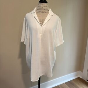 Hilary Radley Women's White Blouse size XXL